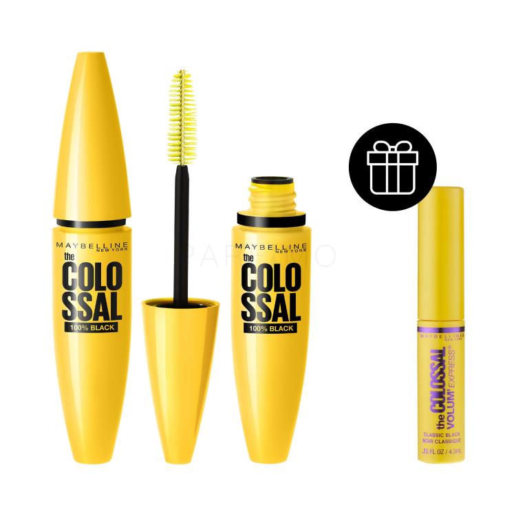 Set Maskara Maybelline The Colossal 100% Black + Maskara Maybelline The Colossal Mascara