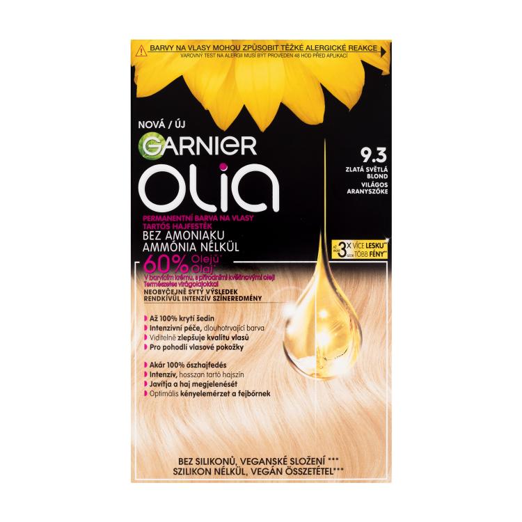 Garnier Olia Boja za kosu za žene 60 g Nijansa 9,3 Golden Light Blonde oštećena kutija