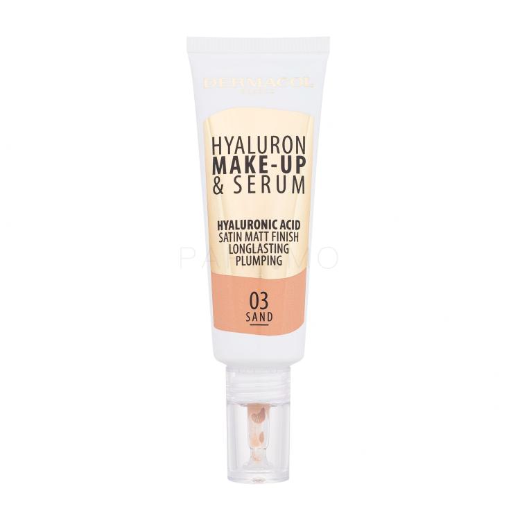 Dermacol Hyaluron Make-Up &amp; Serum Puder za žene 25 g Nijansa 03 Sand