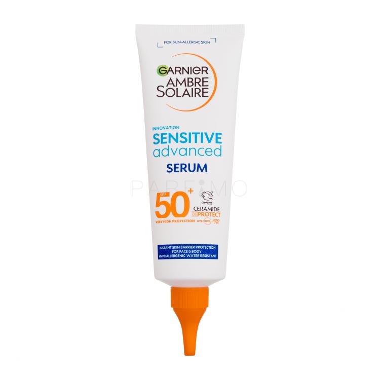 Garnier Ambre Solaire Sensitive Advanced Serum SPF50+ Proizvod za zaštitu od sunca za tijelo 125 ml oštećena kutija