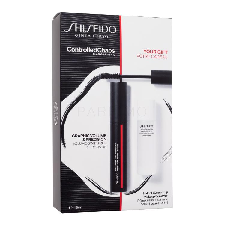 Shiseido ControlledChaos MascaraInk Poklon set maskara ControlledChaos MascaraInk 11,5 ml + Instant odstranjivač šminke s očiju i usana 30 ml