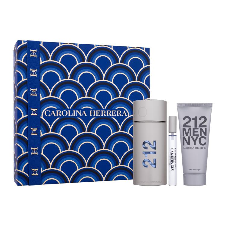 Carolina Herrera 212 NYC Men Poklon set toaletna voda 100 ml + toaletna voda 10 ml + gel poslije brijanja 100 ml