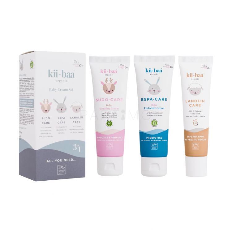 Kii-Baa Organic Baby Cream Set Poklon set dječja krema B5PA-CARE 50 g + dječja krema SUDO-CARE 50 g + dječja mast Lanolin Care 30 g oštećena kutija