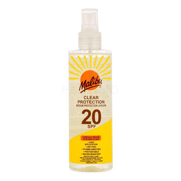 Malibu Clear Protection SPF20 Proizvod za zaštitu od sunca za tijelo 250 ml