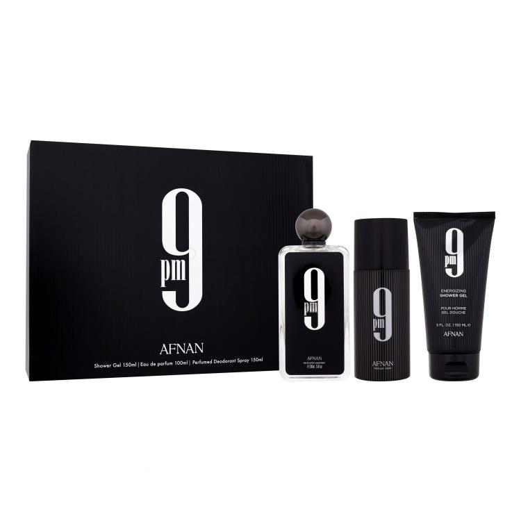 Afnan 9pm Poklon set parfemska voda 100 ml + gel za tuširanje 150 ml + dezodorans 150 ml