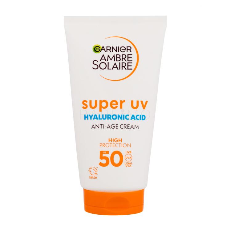 Garnier Ambre Solaire Super UV Hyaluronic Acid Anti-Age Cream SPF50 Proizvod za zaštitu lica od sunca 50 ml oštećena kutija