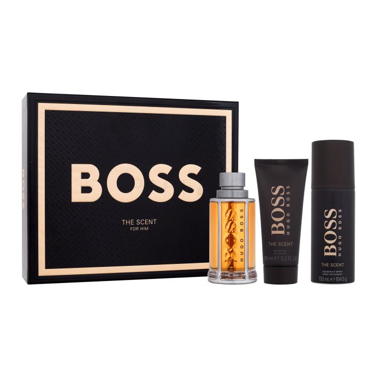 HUGO BOSS Boss The Scent 2015 SET3 Poklon set toaletna voda 100 ml + dezodorans 150 ml + gel za tuširanje 100 ml