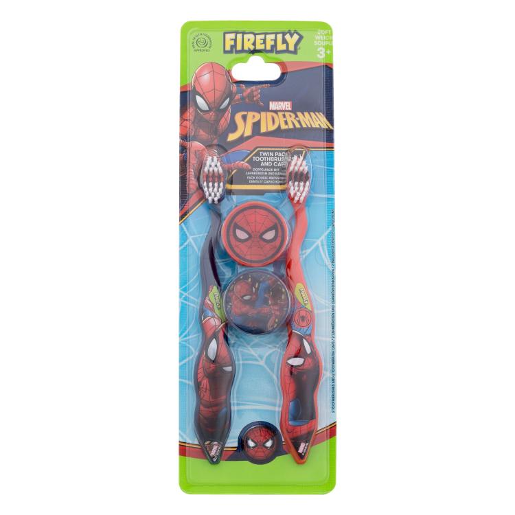 Marvel Spiderman Twin Pack Poklon set četkica za zube 2 kom + navlaka za četkicu 2 kom