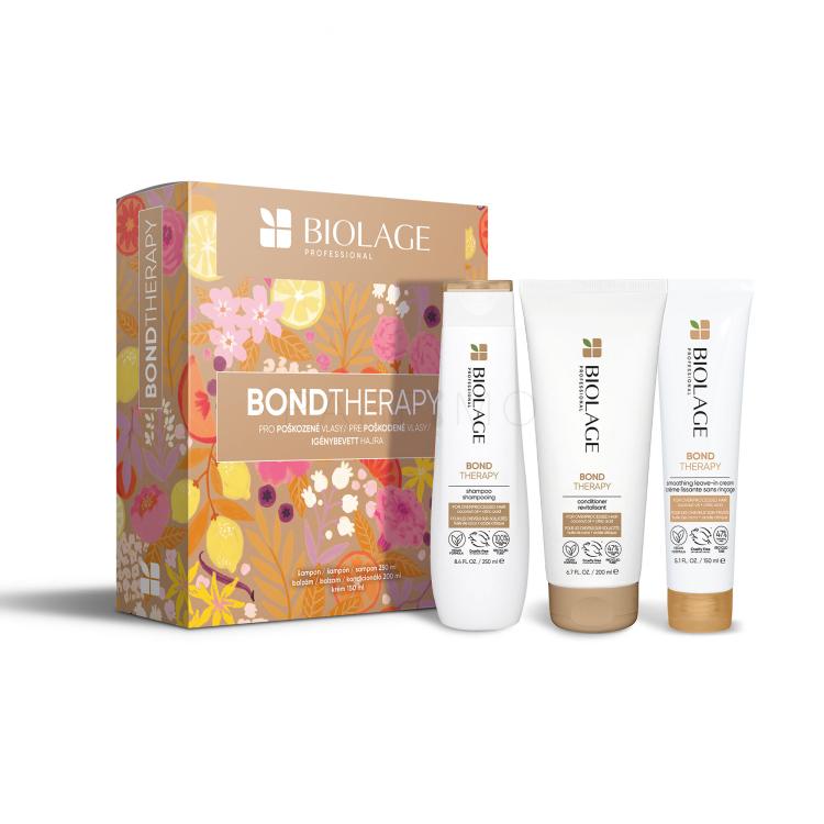 Biolage Bond Therapy Poklon set Bond Therapy šampon 250 ml + Bond Therapy regenerator 200 ml + Bond Therapy zaglađujuća krema koja se ne ispire 150 ml