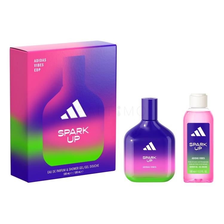 Adidas Vibes Spark Up Poklon set parfemska voda 100 ml + gel za tuširanje 100 ml