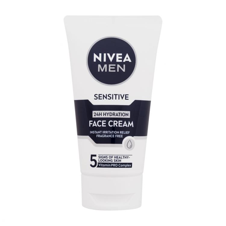 Nivea Men Sensitive 24H Hydration Face Cream Dnevna krema za lice za muškarce 75 ml