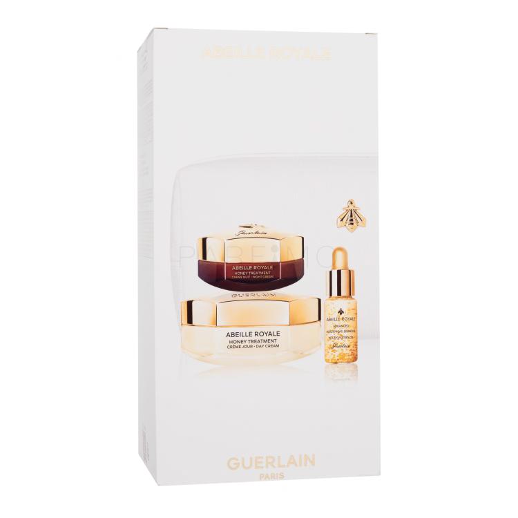 Guerlain Abeille Royale Double R Advanced Serum Age-Defying Programme Poklon set dnevna krema za kožu Abeille Royale Honey Treatment 50 ml + noćna krema za kožu Abeille Royale Honey Treatment 15 ml + ulje za kožu Abeille Royale Advanced Youth Watery Oil 5 ml + kozmetička torbica