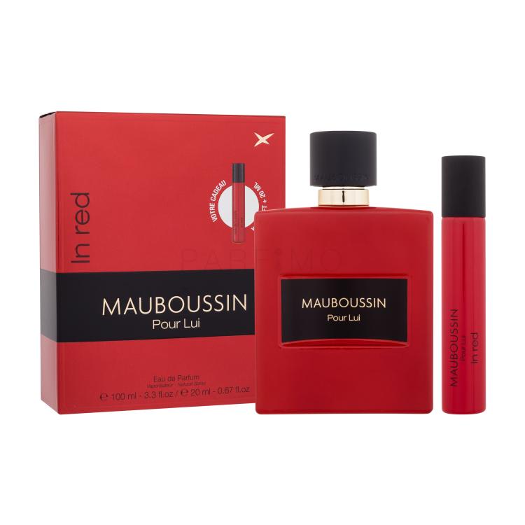 Mauboussin Pour Lui In Red Poklon set parfemska voda 100 ml + parfemska voda 20 ml