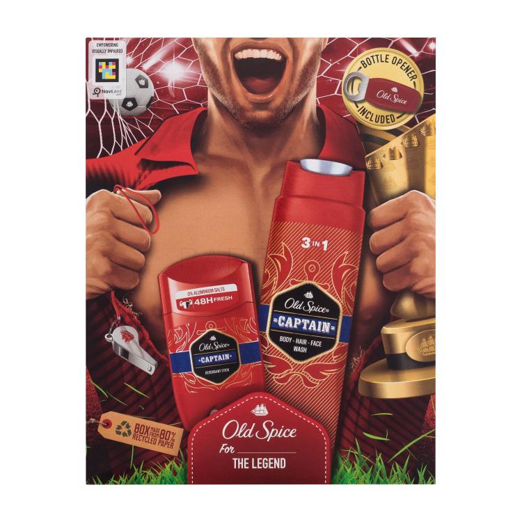 Old Spice Captain Poklon set deostick 50 ml + gel za tuširanje 3 u 1 250 ml + otvarač za boce oštećena kutija