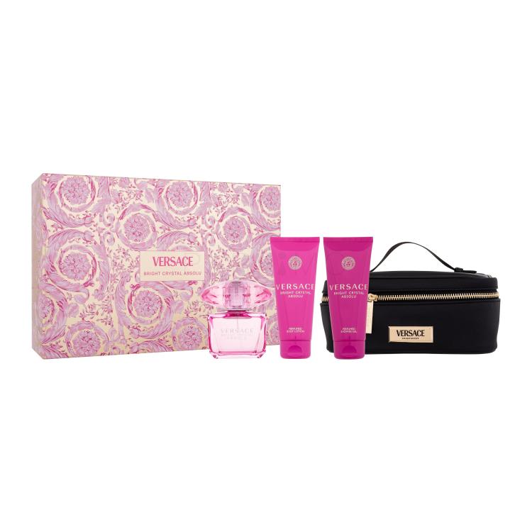 Versace Bright Crystal Absolu SET1 Poklon set parfemska voda 90 ml + gel za tuširanje 100 ml + losion za tijelo 100 ml + kozmetička torbica