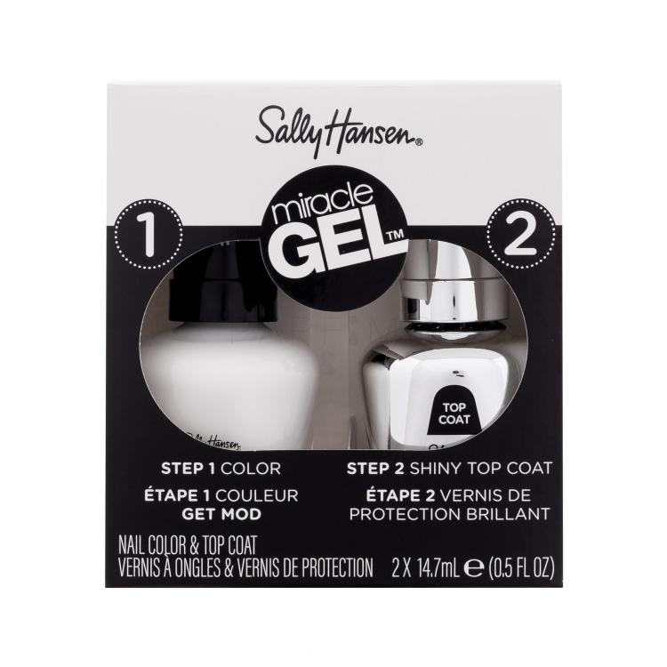 Sally Hansen Miracle Gel Poklon set gel lak za nokte Miracle Gel 14,7 ml + gel lak za nokte Miracle Gel Shiny Top Coat 14,7 ml