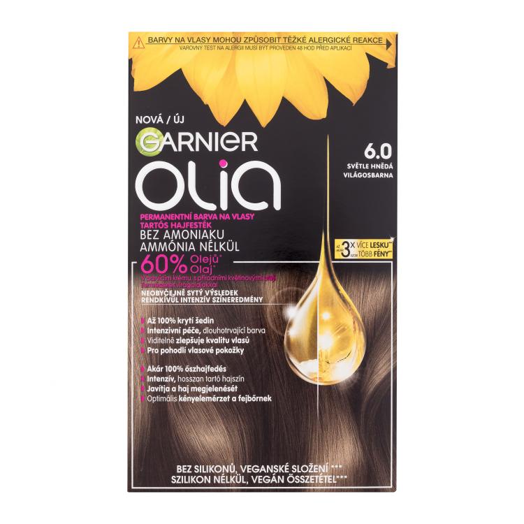 Garnier Olia Boja za kosu za žene 60 g Nijansa 6,0 Light Brown oštećena kutija