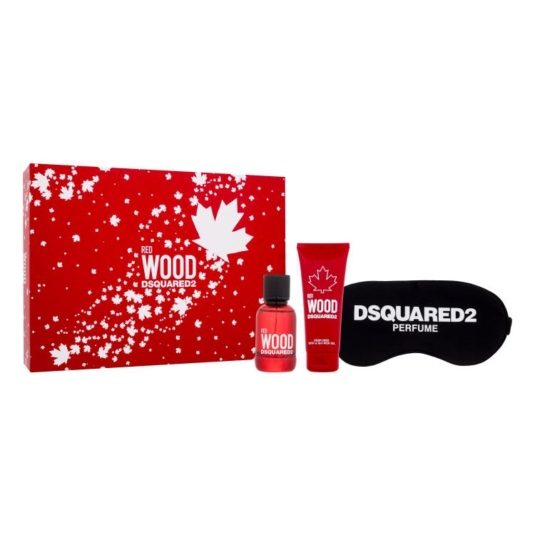 Dsquared2 Red Wood Poklon set toaletna voda 50 ml + gel za tuširanje 100 ml + maska za spavanje