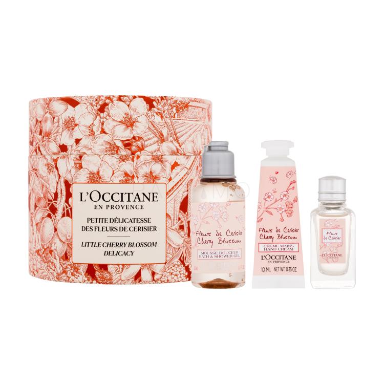 L&#039;Occitane Cherry Blossom Poklon set toaletna voda Cherry Blossom 7,5 ml + gel za tuširanje Cherry Blossom Bath &amp; Shower Gel 35 ml + krema za ruke Cherry Blossom Hand Cream 10 ml