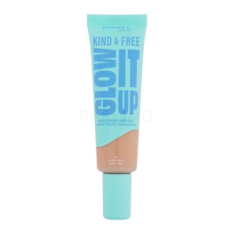 Rimmel London Kind &amp; Free Glow It Up Moisturising Skin Tint Puder za žene 30 ml Nijansa 210 Golden Beige