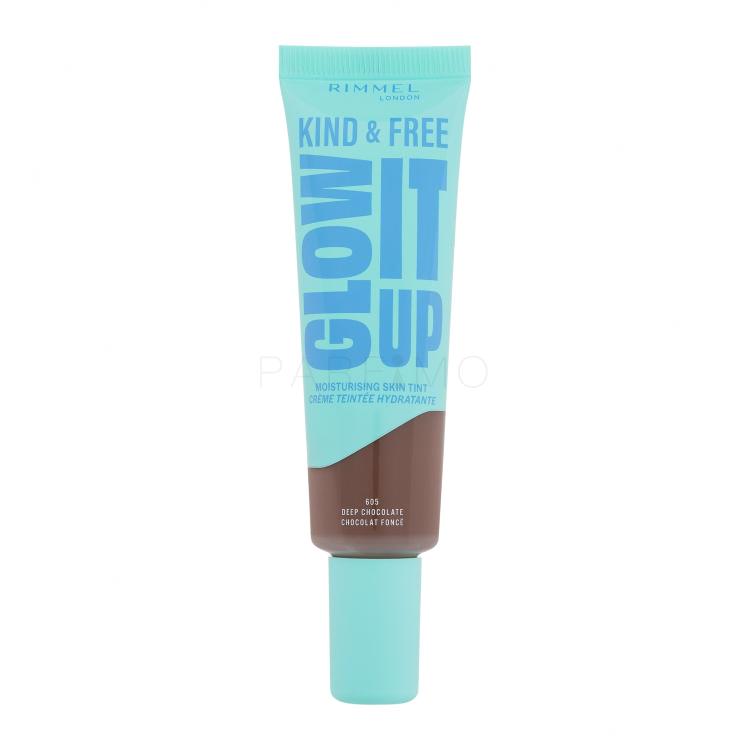 Rimmel London Kind &amp; Free Glow It Up Moisturising Skin Tint Puder za žene 30 ml Nijansa 605 Deep Chocolate