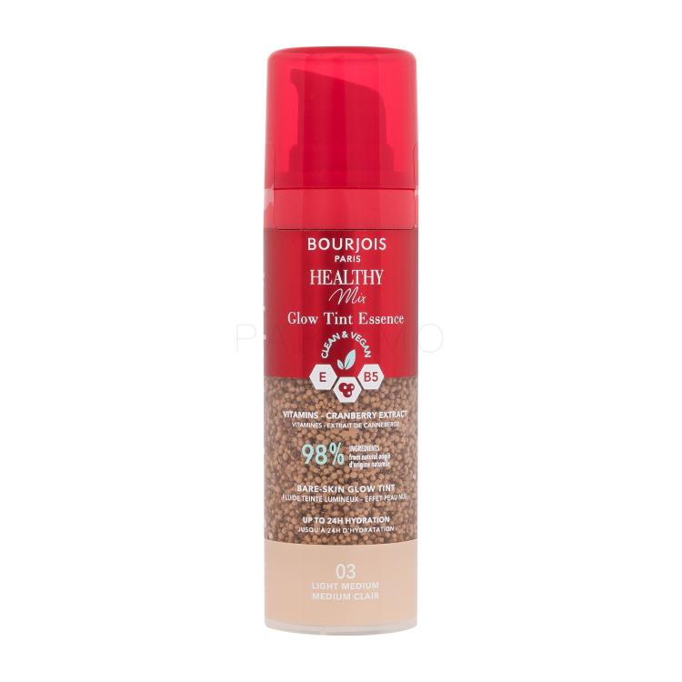 BOURJOIS Paris Healthy Mix Clean &amp; Vegan Glow Tint Essence Puder za žene 30 ml Nijansa 03 Light Medium