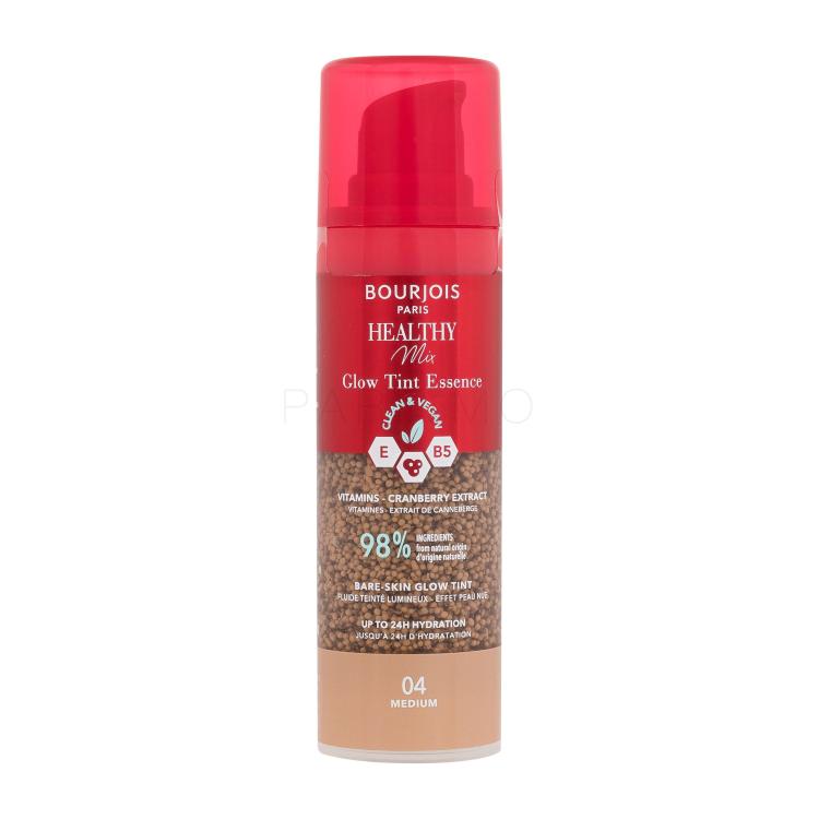 BOURJOIS Paris Healthy Mix Clean &amp; Vegan Glow Tint Essence Puder za žene 30 ml Nijansa 04 Medium