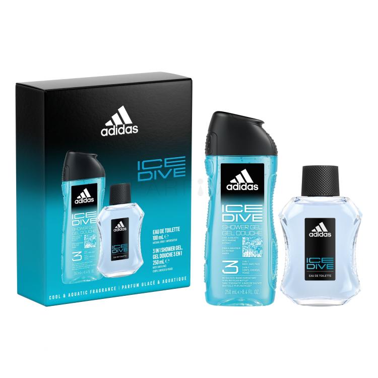 Adidas Ice Dive Poklon set toaletna voda 100 ml + gel za tuširanje 250 ml