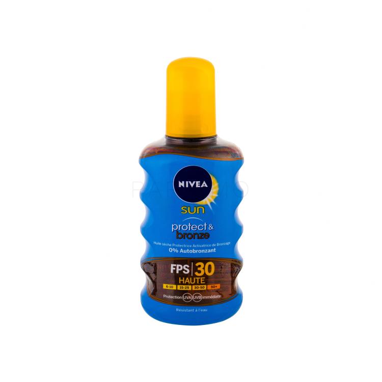 Nivea Sun Protect &amp; Bronze Oil Spray SPF30 Proizvod za zaštitu od sunca za tijelo 200 ml