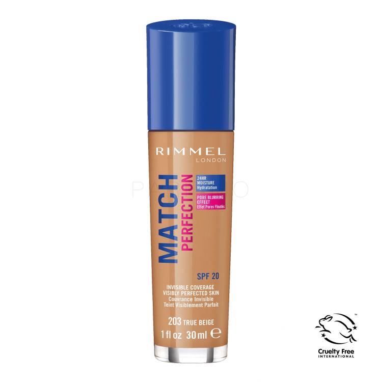 Rimmel London Match Perfection SPF20 Puder za žene 30 ml Nijansa 203 True Beige