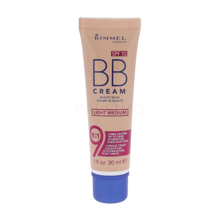 Rimmel London BB Cream 9in1 SPF15 BB krema za žene 30 ml Nijansa Light Medium