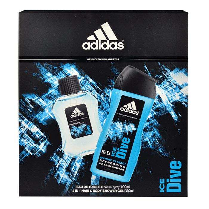 Adidas Ice Dive Poklon set toaletna voda 100 ml + gel za tuširanje 250 ml oštećena kutija